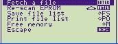 Command menu