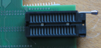 ZIF socket fitted to card